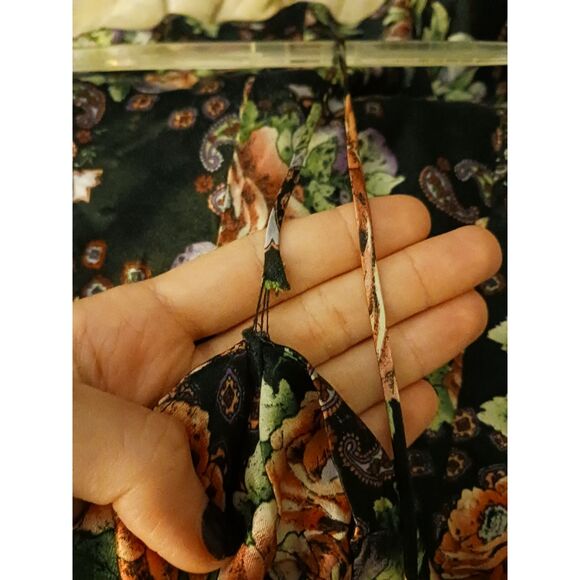 Repaired Vintage Roses & Blueberries Printed Button-Up Slip Dress - Picture 13 of 16